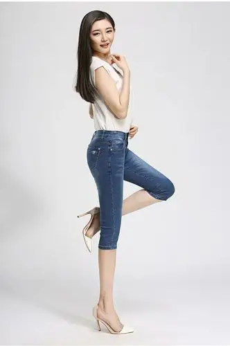 2016春装休闲牛仔裤女式修身显瘦小脚铅笔裤大码女裤长裤子.