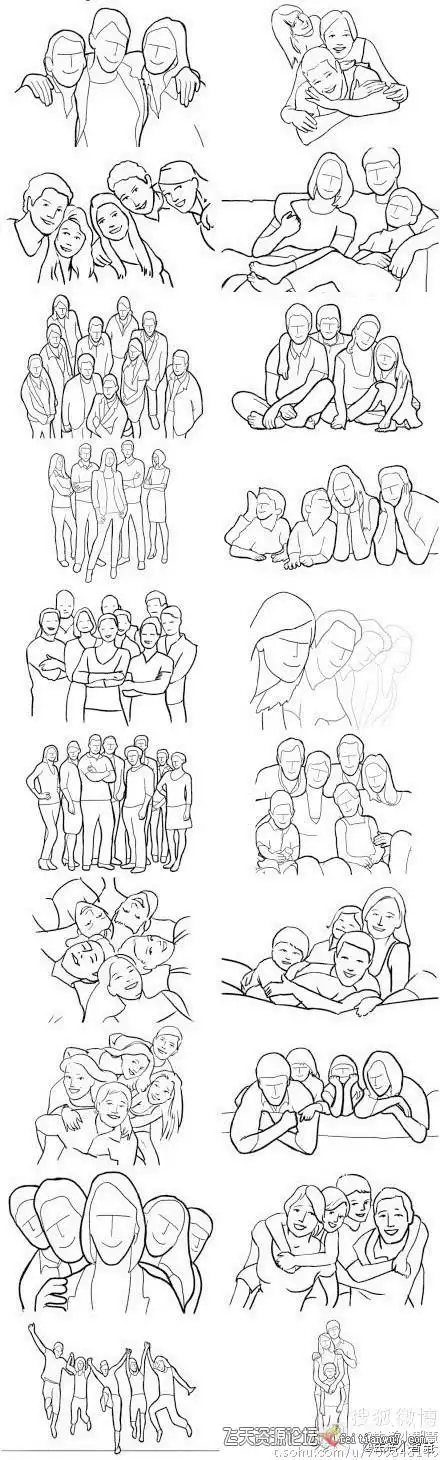 拍集体照的20种姿势与布局