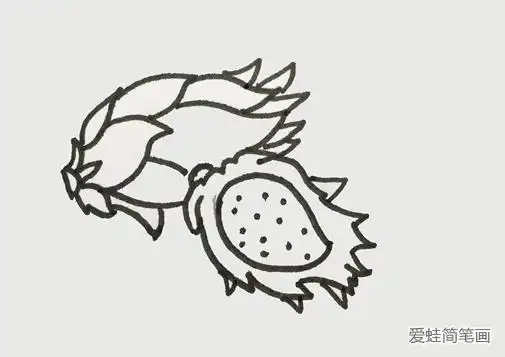 火龙果怎么画_水果简笔画-简笔画大全