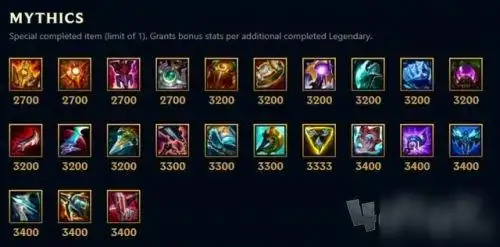 《英雄联盟》s11赛季ad神话装备一览 新赛季ad英雄神话装备分享