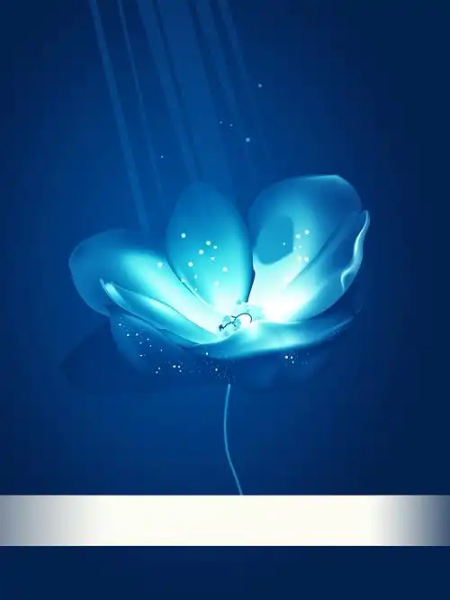 蓝色海报背景素材