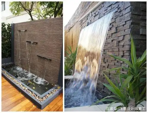 后悔在院里挖鱼池了,真不如设计一面水景墙,潺潺流水,意境满满