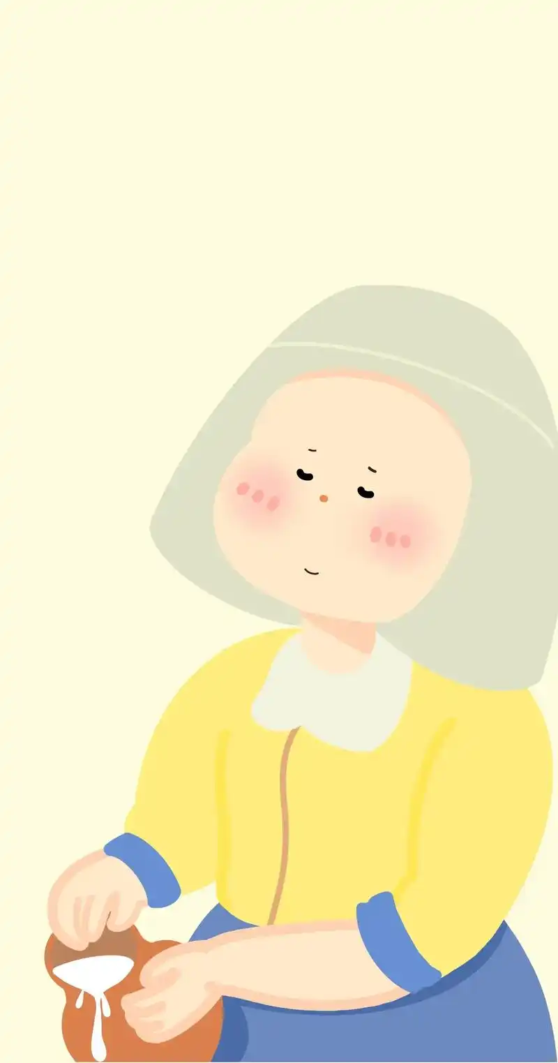 世界名画再创作|《倒牛奶的女人》原创插画|倒牛奶的q版女仆! - 抖音