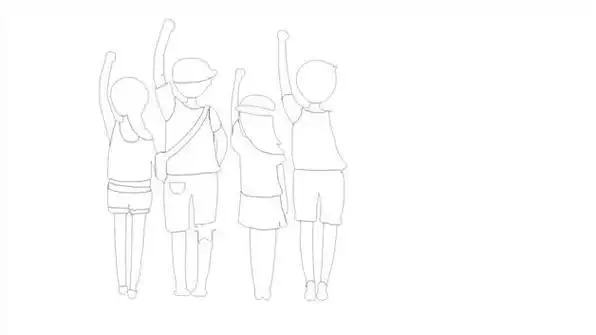 毕业学生背影简笔画