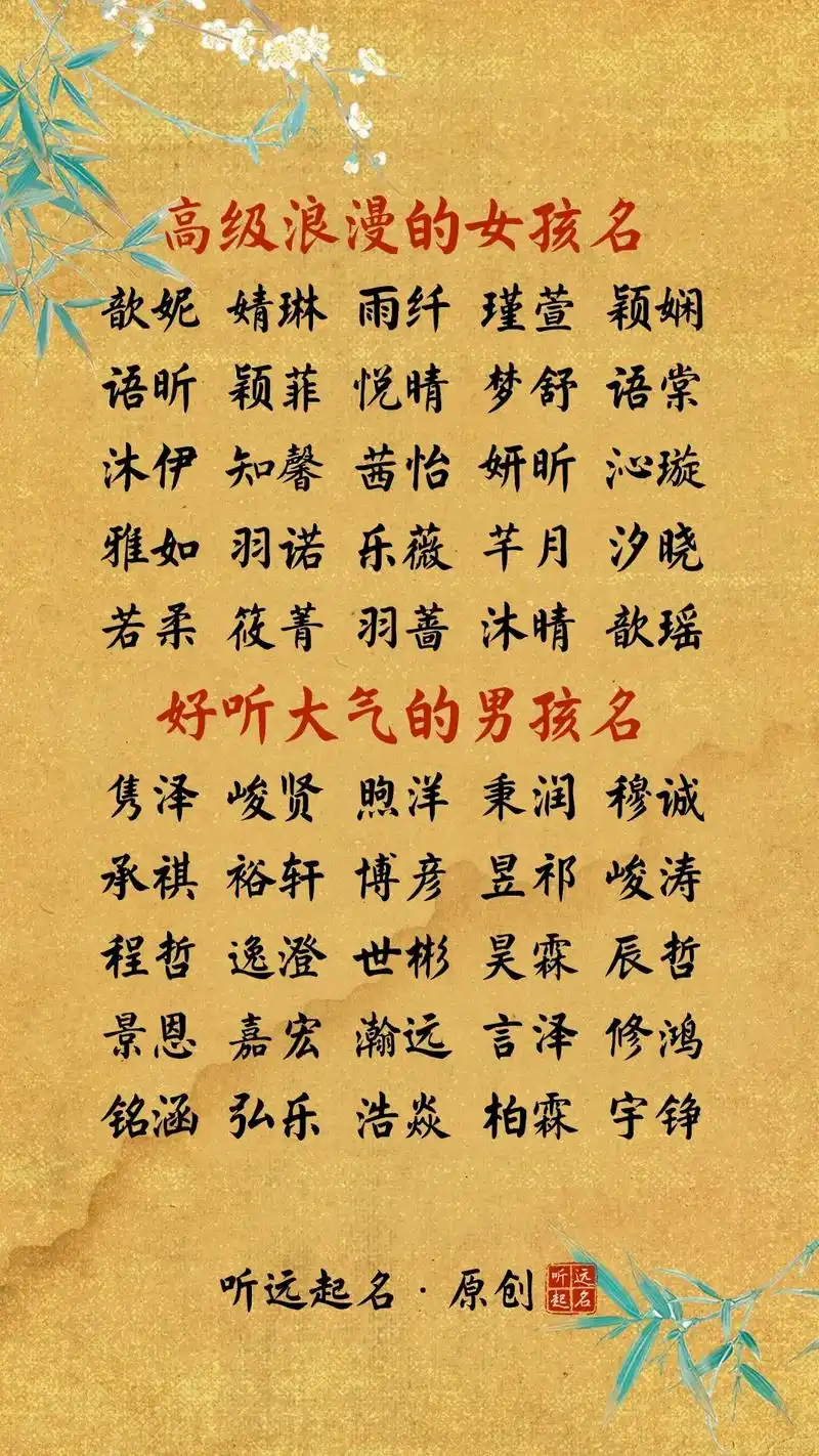 好听名字大全,快快收藏起来给家中宝贝用吧.#起名 #宝宝起名 - 抖音