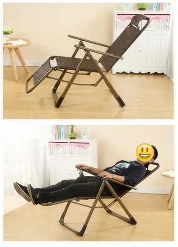 可折叠躺椅藤躺椅户外睡觉成人折叠午休靠背车载床椅靠背椅子躺椅