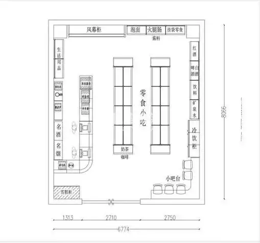 便利店设计平面图:打造高效,便捷的购物体验