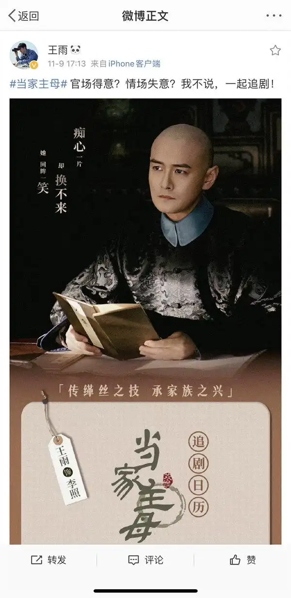 王雨主演当家主母热播演绎复杂反派令人心疼