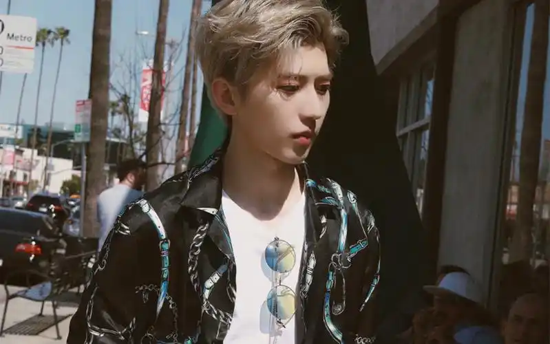 帅气蔡徐坤国外街拍壁纸最帅气的偶像蔡徐坤