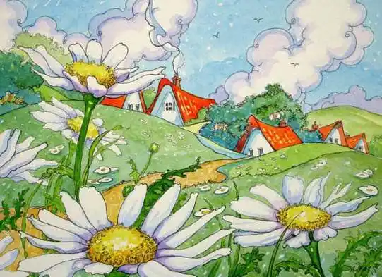 春天风景水彩画简单 春天的水彩画简单 - 第 3 - 水彩迷