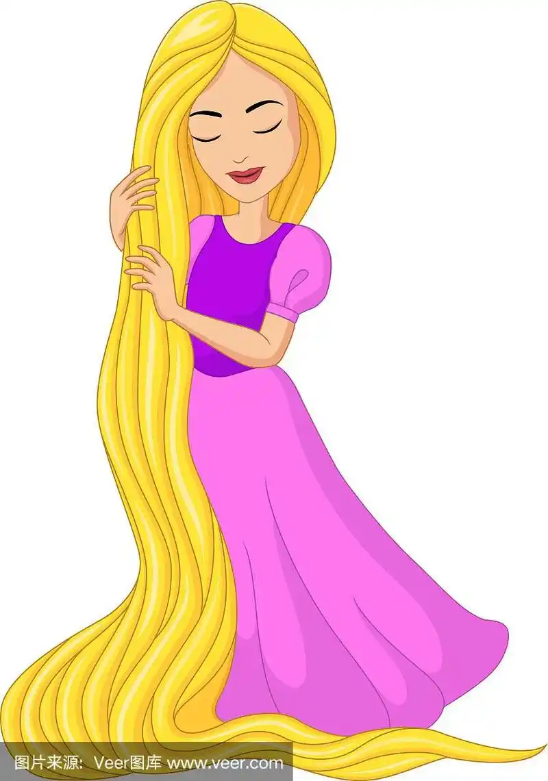 卡通公主长发公主