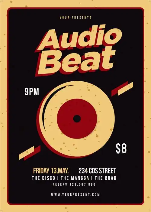 复古唱片海报背景素材免费下载(图片编号:7811986)-六图网