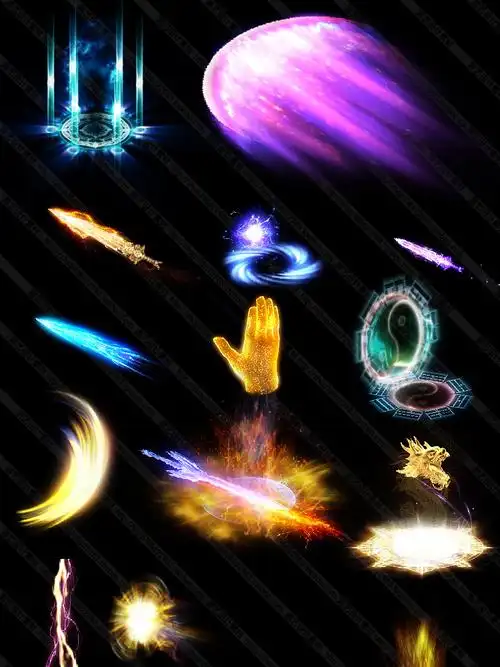 游戏特效素材/中国古风魔法技能特效连帧序列/法术光效序列帧png