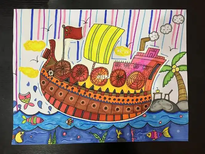 《海盗船》创意美术