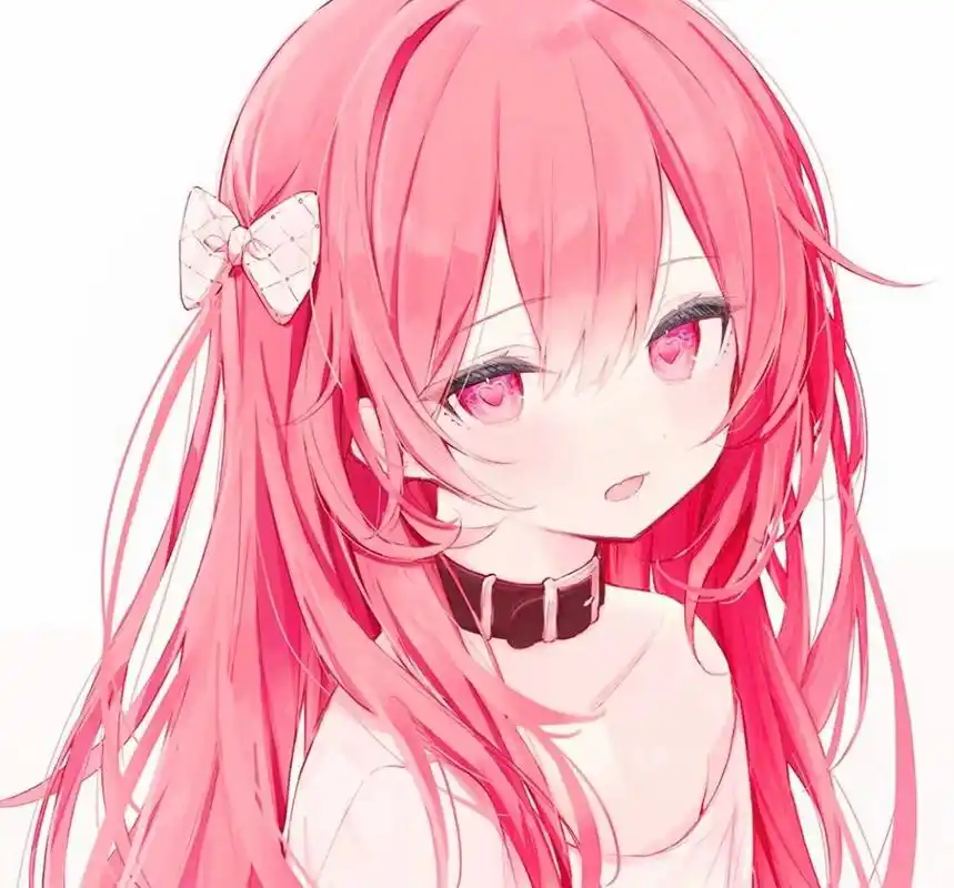 第十六篇-可爱二次元软妹女漫风格粉色头像 "我配不上这场故事的纸乔