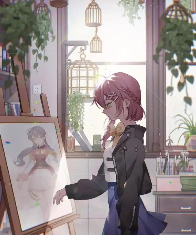 构图饱满细节精致的卡通人物插画