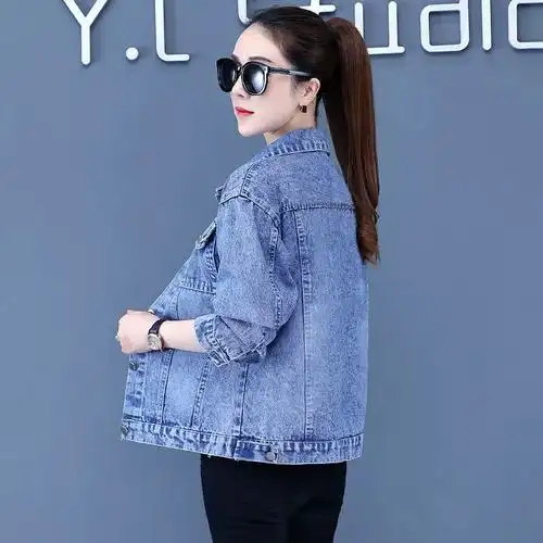 2023新款牛仔衣女士牛仔外套女春款简约百搭外穿高档女装上衣夹克
