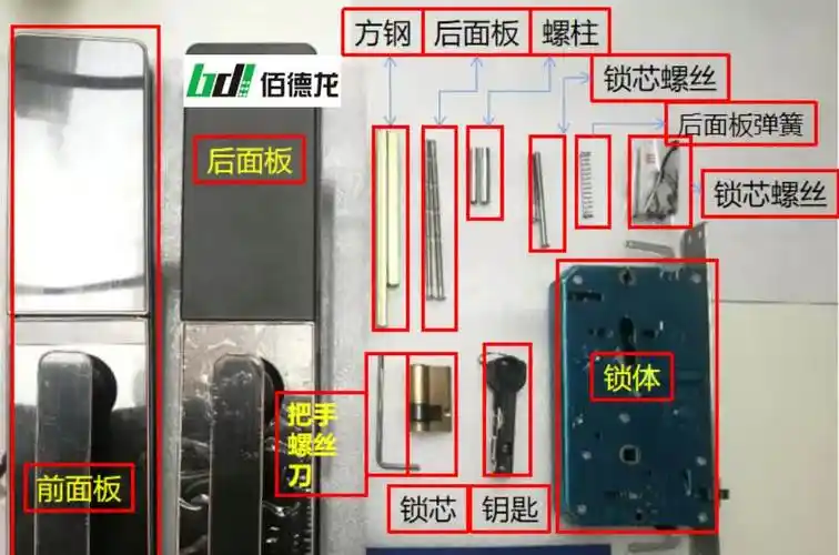 原来指纹锁安装这么简单--佰德龙指纹锁安装--标准锁体的安装_哔哩