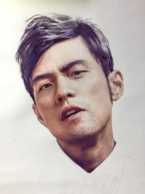 周杰伦彩铅画