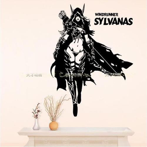 魔兽世界黑暗游侠希尔瓦娜斯游戏墙贴个性贴纸防水贴花车贴痛贴
