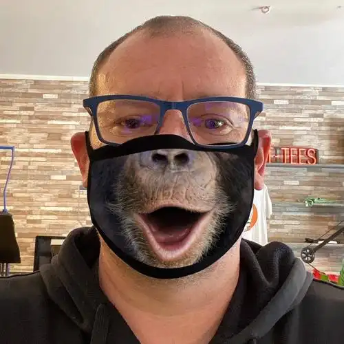 口罩搞怪沙雕面罩搞笑人脸恶搞黑人仿真真人口罩