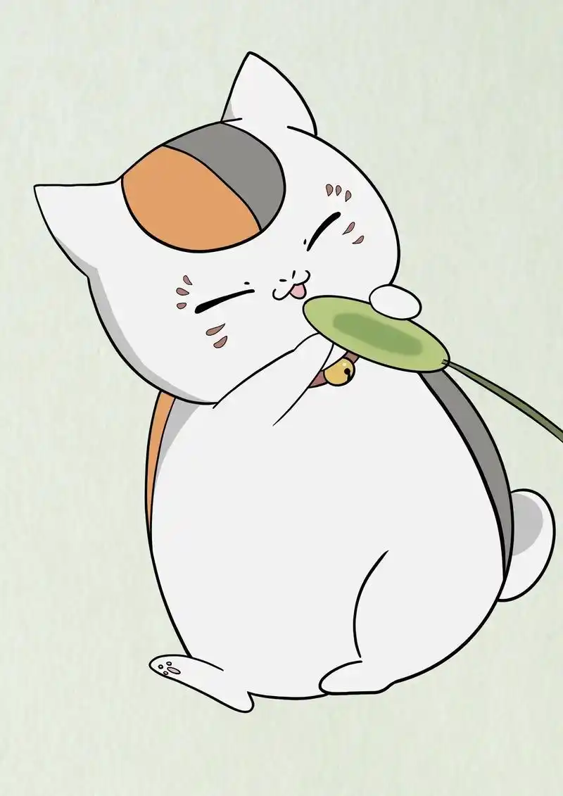 夏目友人帐|猫咪老师|简笔画临摹附上色.简笔画18/100天 - 抖音