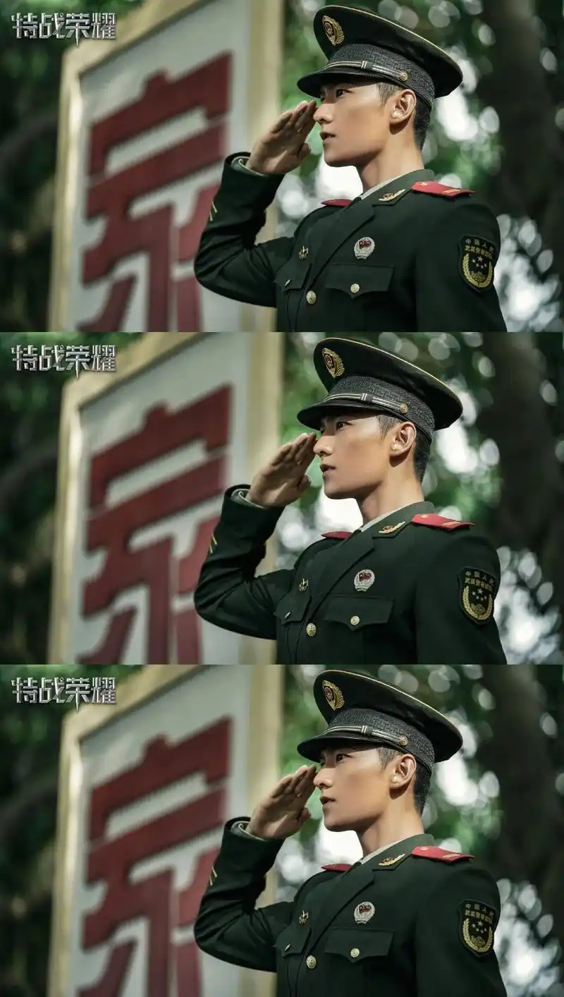 属于杨洋的军人之姿.