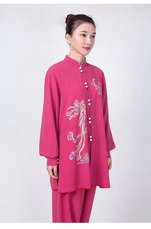 小和山太极服女装2021新款飘逸比赛表演出太极拳练功服春秋中长款