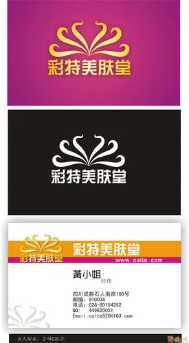 征集彩特美肤堂logo,名片等设计