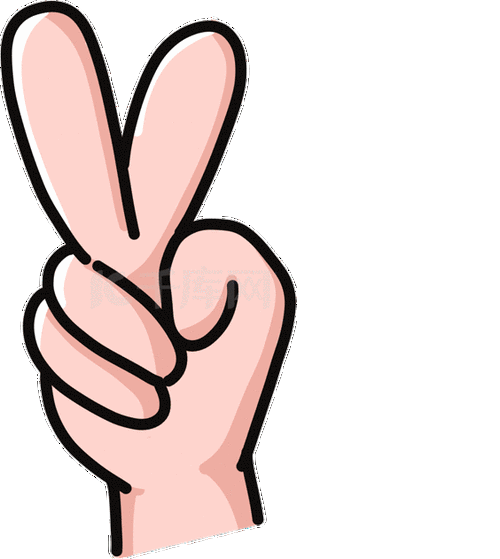 射击手势卡通姿势