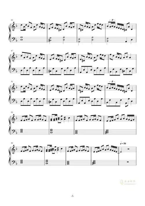 【undertale】a5ri31 钢琴谱(五线谱)