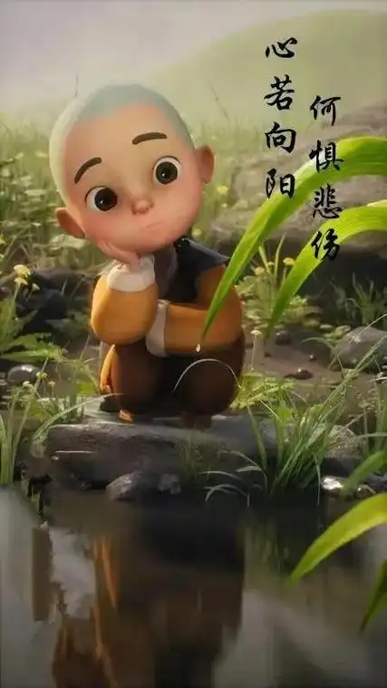 一禅小和尚壁纸,与自己促膝长谈,与孤独握手言欢