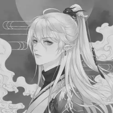 漫画男生头像古风黑白