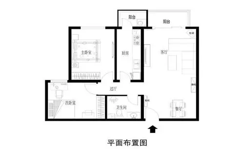 旧房改造 老房翻新 二手房改造 简约设计图 两居设计图 实创装饰 实创