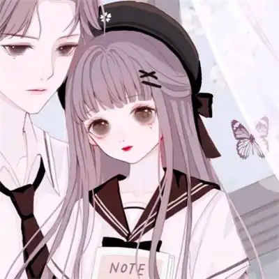 一左一右配对动漫可爱情侣头像动漫超萌版情头图片