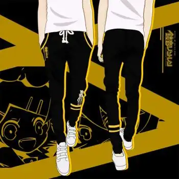 初音未来裤子动漫二次元miku酱长裤男女小脚长裤春秋冬休闲运动时尚