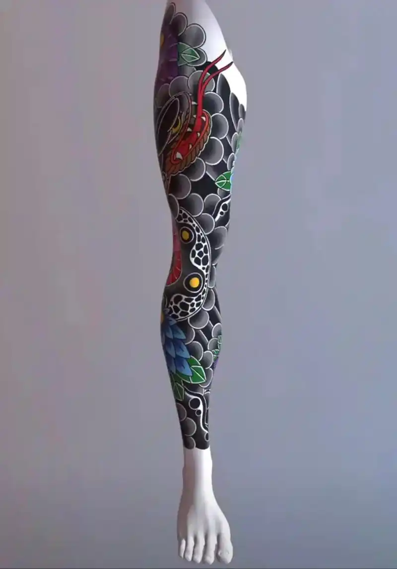 日式老传统 #花腿纹身 #纹身手稿 #纹身 - 抖音