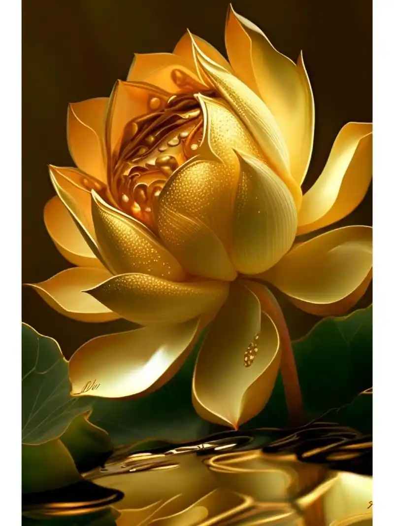 莲花 金色莲花,好运连连!