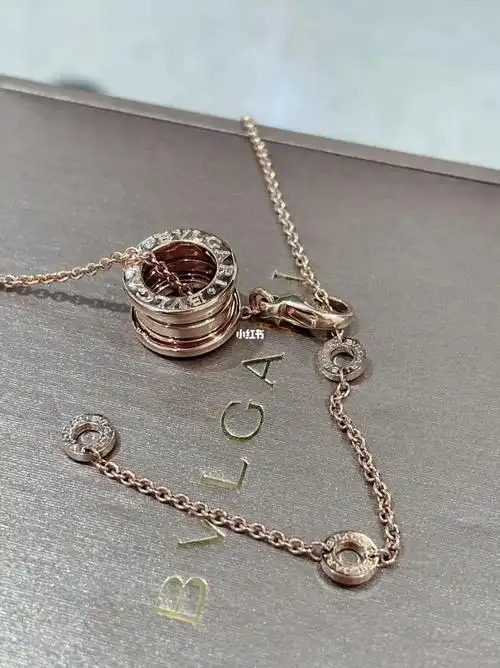 宝格丽bzero1弹簧玫瑰金项链万年经典款