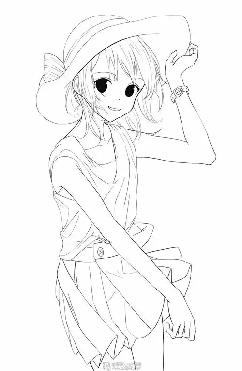 作业:在线学二次元日式插画漫画只动漫人物衣服绘制方法训练 - rh-9