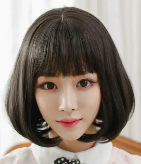 热销女生假发短发 空气薄刘海