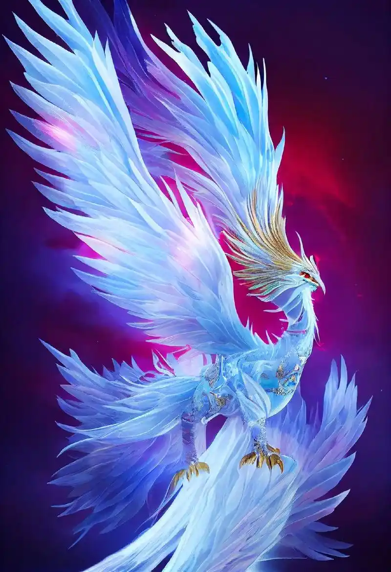 图文来了 冰凤凰:犹如千年雪莲绽放,高贵迷人.#ar绘画  - 抖音