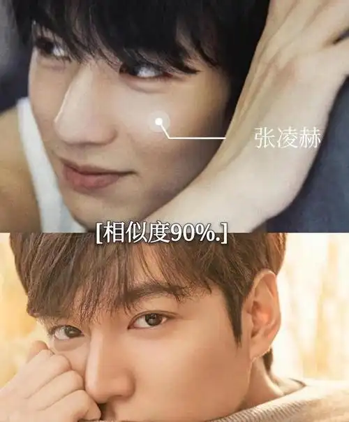 因为撞脸李敏镐走红,古装撞脸黄圣依,张凌赫算新一代美男子吗?