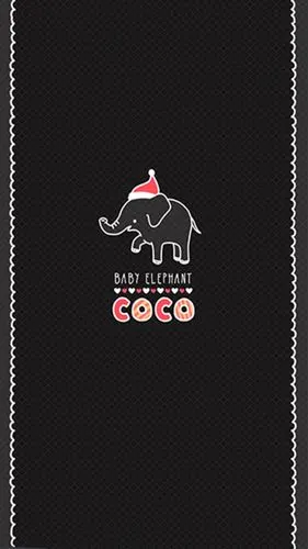 黑色系 简单 插画 萌物 小清新 平铺 可爱壁纸"