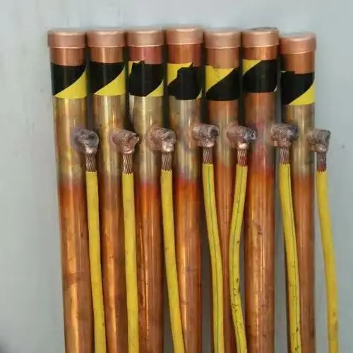 展开全部 铜包钢接地极与地网线连接使用升泰放热焊接连接法