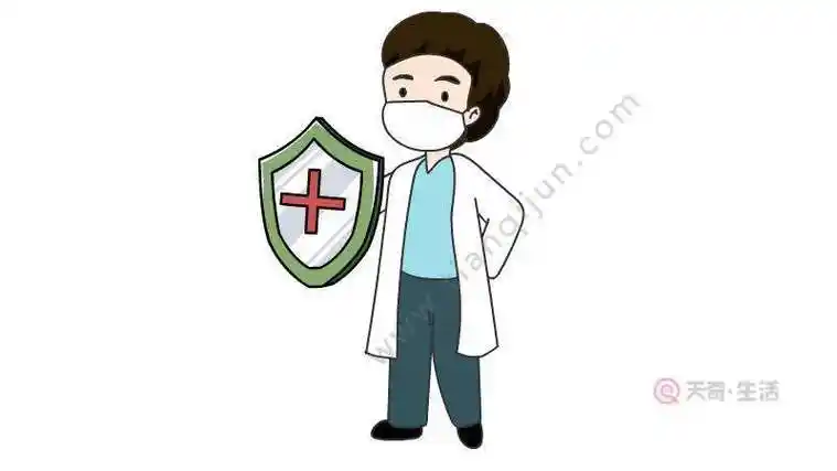 医生简笔画卡通形象带口罩