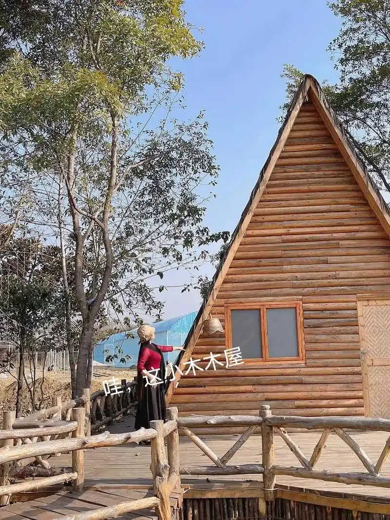 蓝天下,树林里,草地上,围栏里的小木屋!这里才是避疫的最佳之 - 抖音