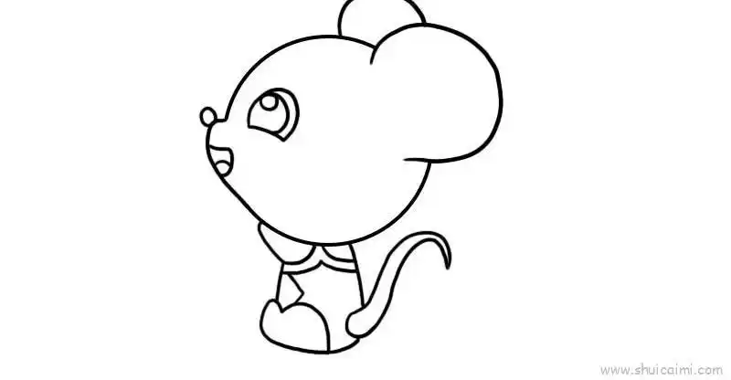 老鼠宝宝简笔画画法图解