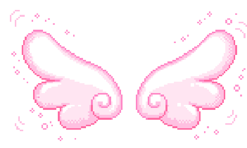 翅膀卡哇伊可爱粉红色gif动图_动态图_表情包下载_soogif