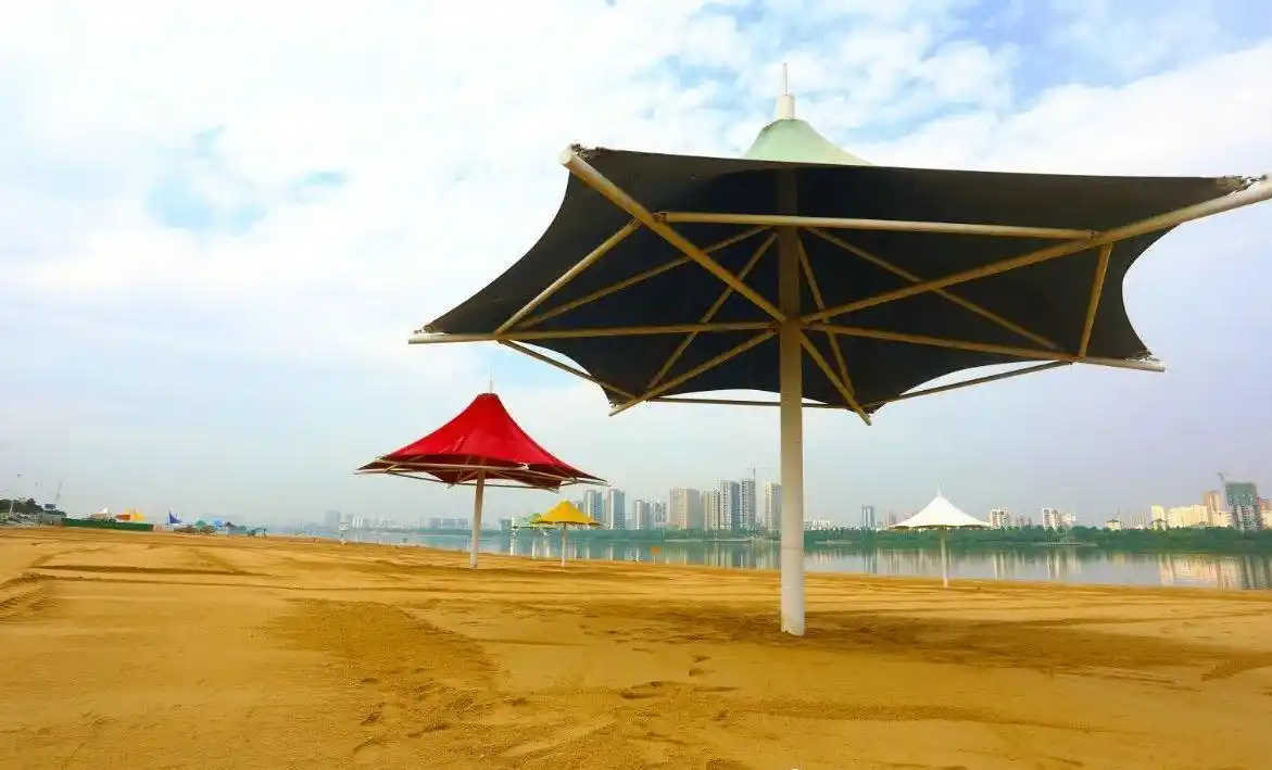 临沂市北城新区阳光沙滩的沙子,洗好了